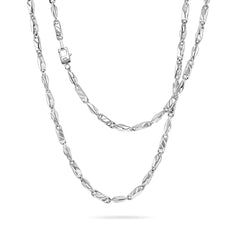 Mens White Gold Necklace (50cm) - Dracakis Jewellers