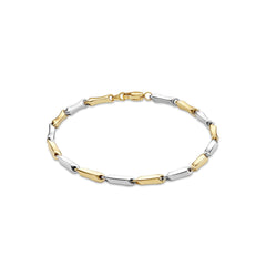 Mens Yellow & White Gold Bracelet (21cm) - Dracakis Jewellers
