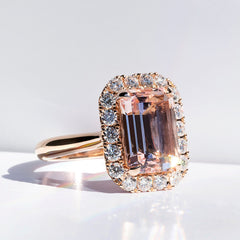 Morganite & Diamond Ring - Dracakis Jewellers