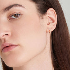 Natural Diamond Huggie Hoop Earrings - Dracakis Jewellers