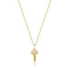 Natural Diamond Key Necklace - Dracakis Jewellers