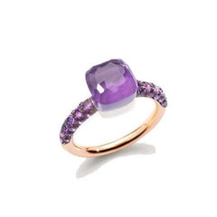 Nudo Ring with Amethyst & Jade - Dracakis Jewellers