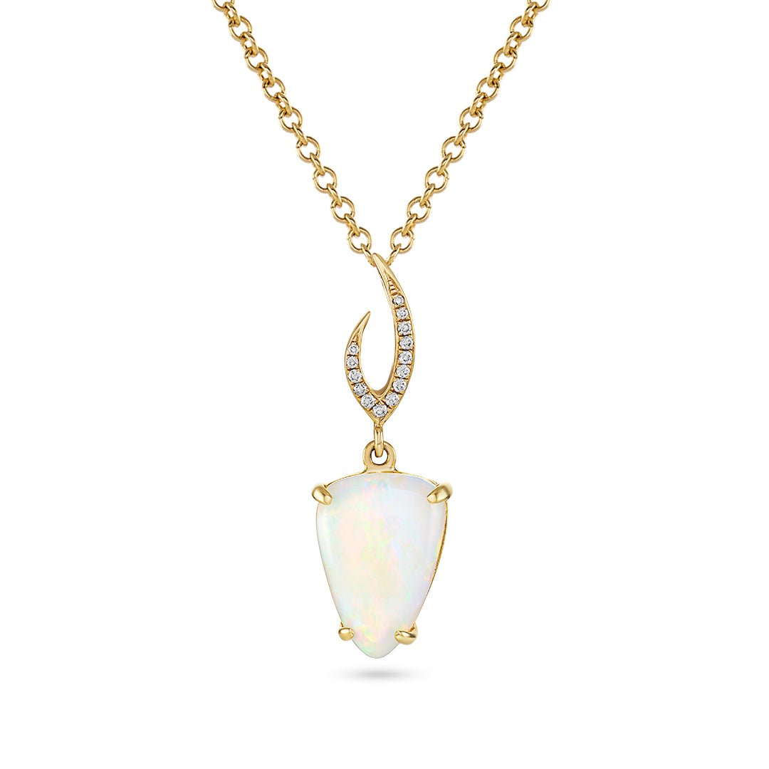 Opal & Diamond Pendant - Dracakis Jewellers