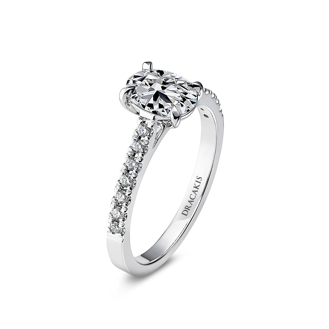 Oval Cut Diamond Engagement Ring - Dracakis Jewellers