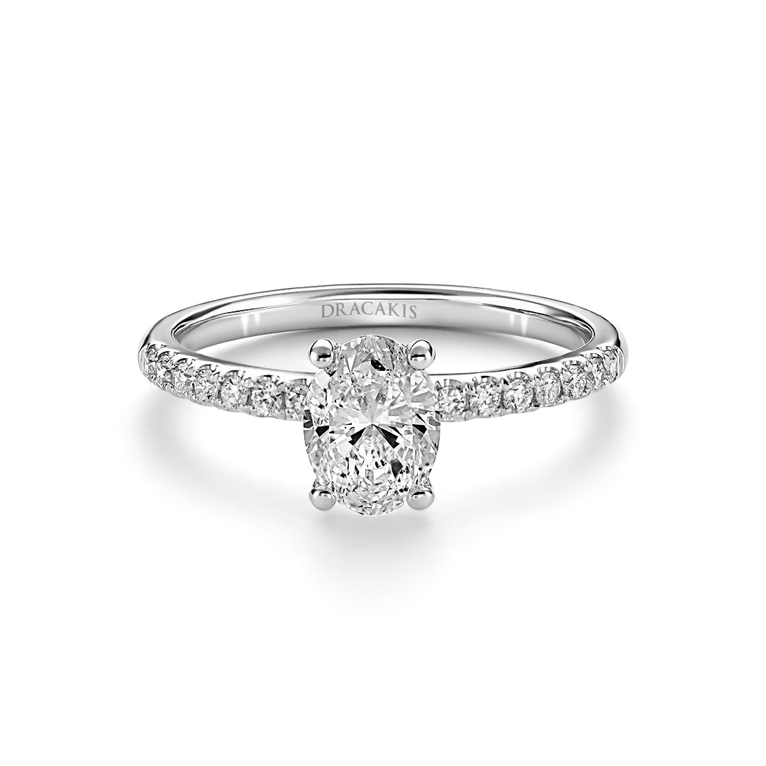 Oval Cut Diamond Engagement Ring - Dracakis Jewellers