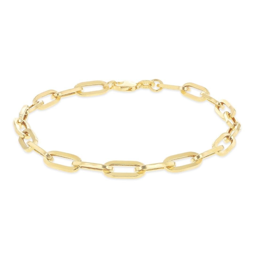 Paperclip Link Yellow Gold Bracelet - Dracakis Jewellers