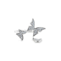 Pavé Diamond Butterfly Dress Ring - Dracakis Jewellers