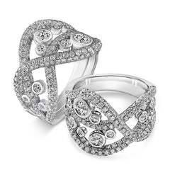 Pave Diamond Cocktail Ring - Dracakis Jewellers