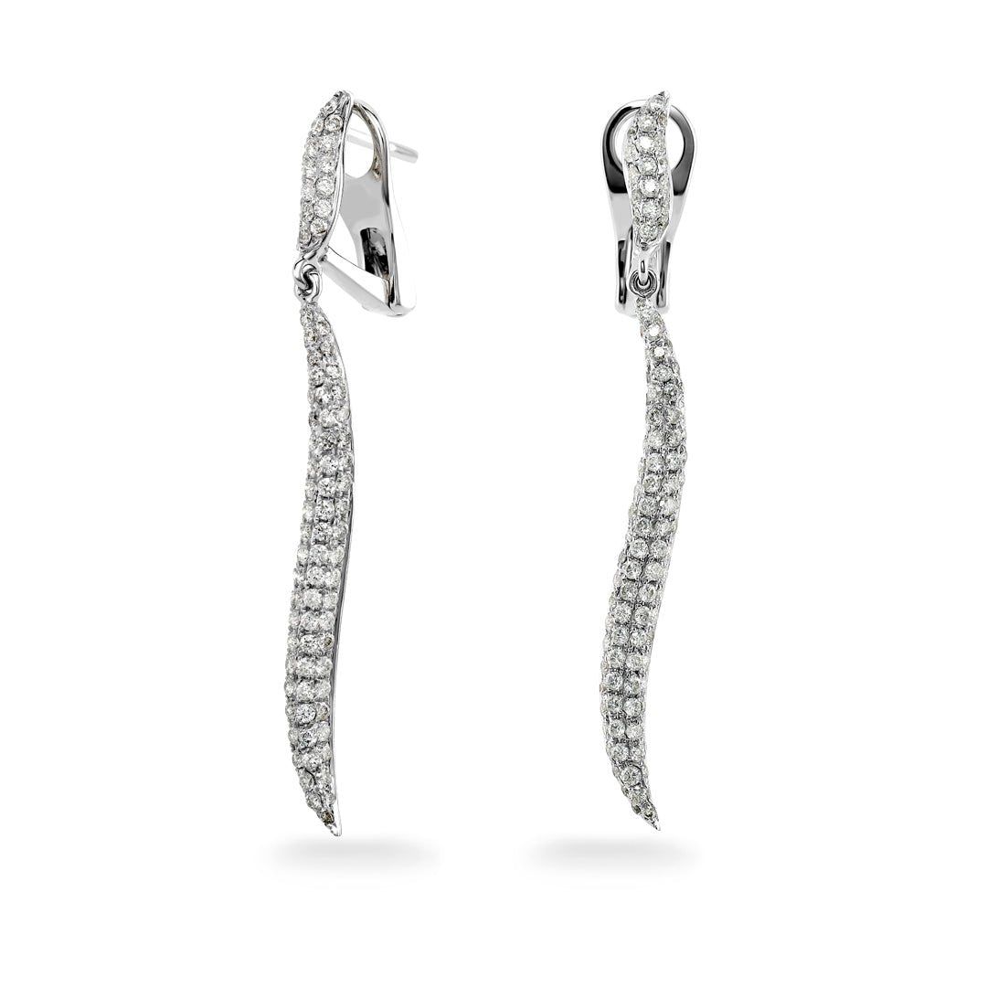 Pavé Diamond Drop Earrings - Dracakis Jewellers