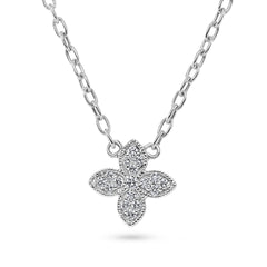 Pave Diamond Petal Necklace - Dracakis Jewellers