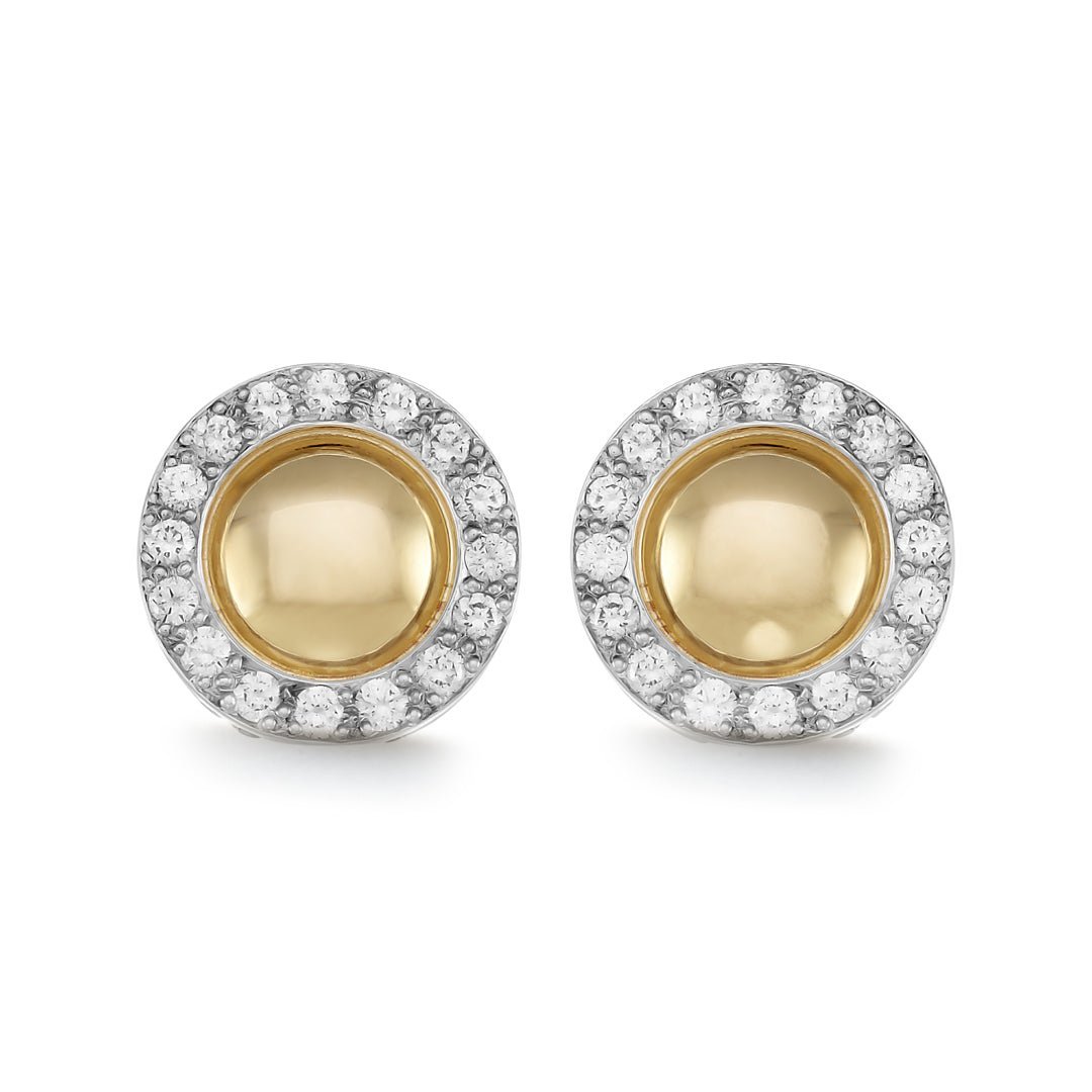 Pave Diamond Stud Earrings - Dracakis Jewellers