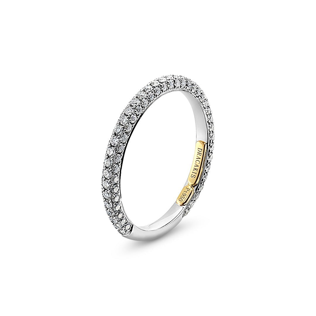 Pave Diamond Wedding Ring - Dracakis Jewellers