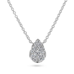 Pear Shape Pave Diamond Pendant - Dracakis Jewellers