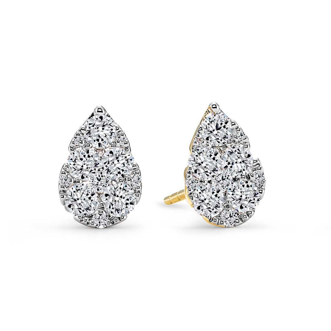 Pear Shape Pave Diamond Earrings - Dracakis Jewellers