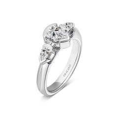 Pear Shape Three Stone Engagement Ring - Dracakis Jewellers