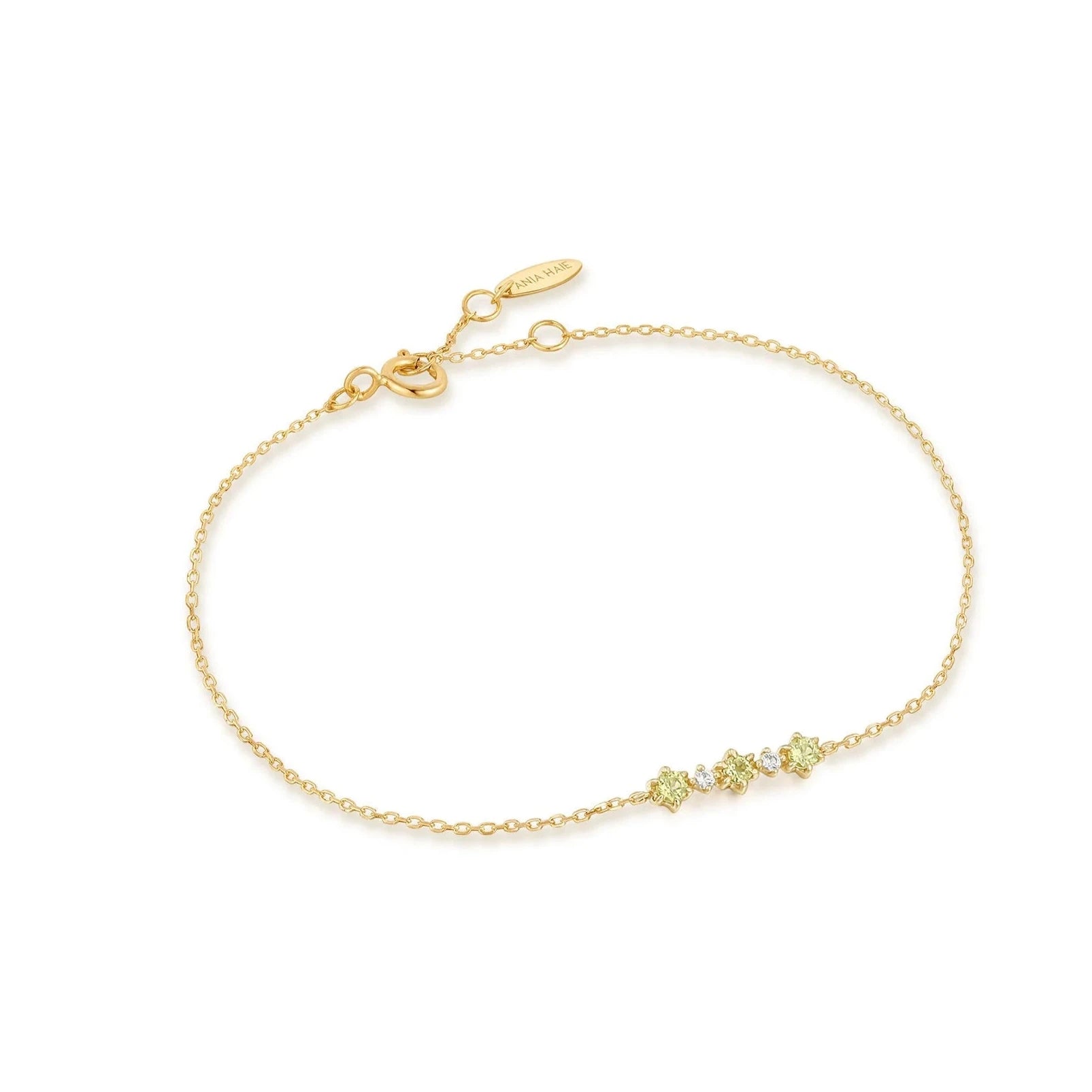 Peridot and White Sapphire Bracelet - Dracakis Jewellers