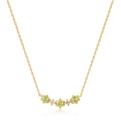 Peridot and White Sapphire Necklace - Dracakis Jewellers