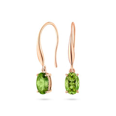 Peridot & Rose Gold Earrings - Dracakis Jewellers