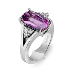 Pink Topaz & Diamond Ring - Dracakis Jewellers