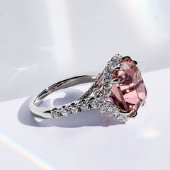 Pink Tourmaline & Diamond Ring - Dracakis Jewellers