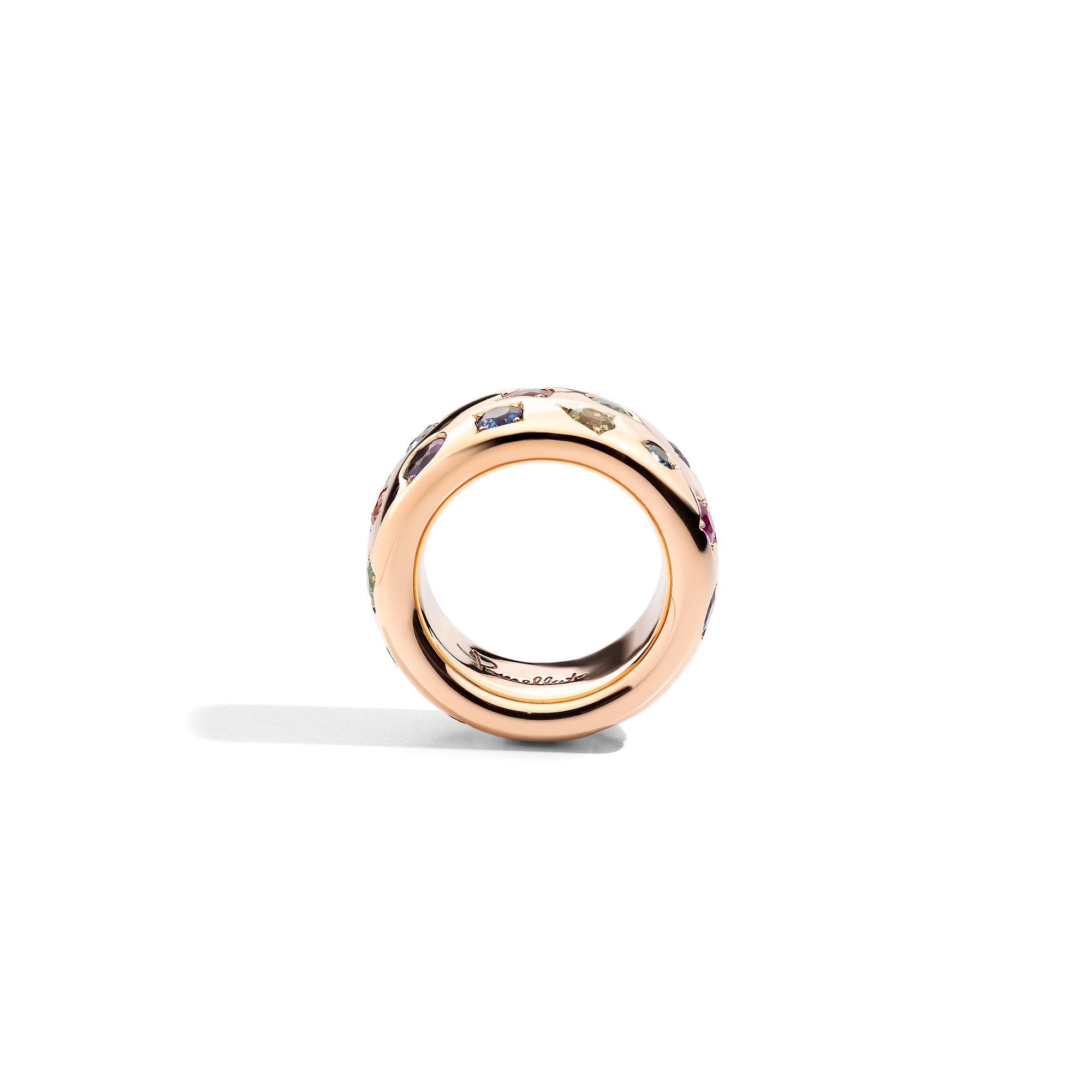 Iconica Rose Gold Ring with Coloured Gemstones - Dracakis Jewellers