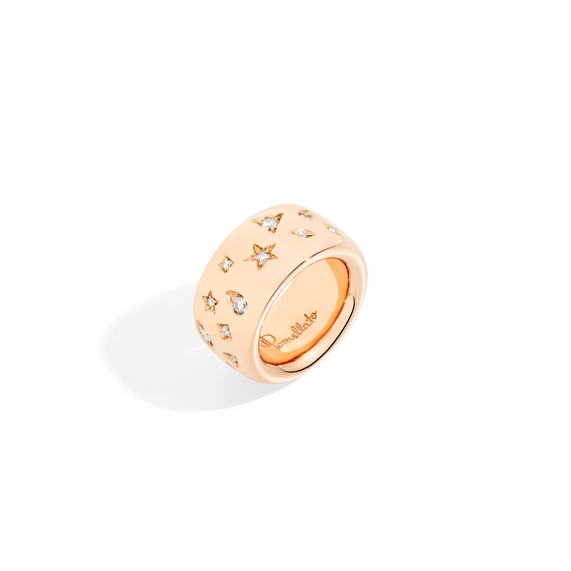 Iconica Rose Gold Ring with Diamonds - Dracakis Jewellers