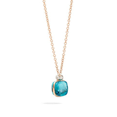 Nudo Necklace with London Topaz & Diamonds - Dracakis Jewellers