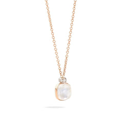 Nudo Necklace with White Topaz, Mother of Pearl & Diamonds - Dracakis Jewellers