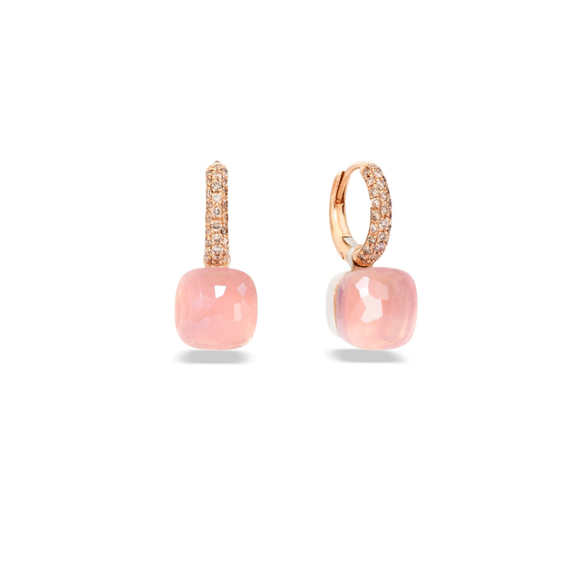 Nudo Pink Earrings with Champagne Diamonds - Dracakis Jewellers