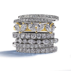 Princess & Brilliant Cut Diamond Eternity Ring - Dracakis Jewellers