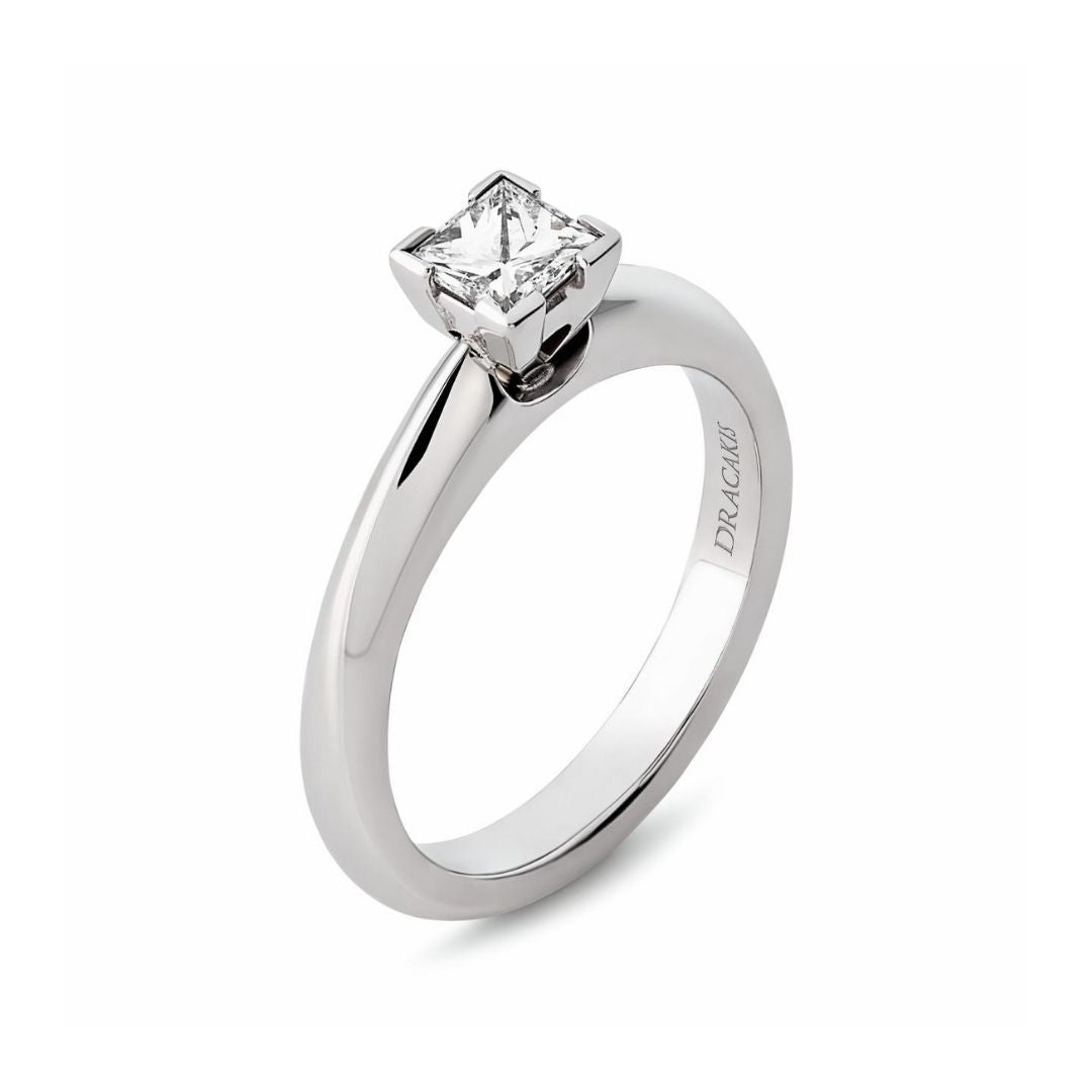 Princess Cut Diamond Solitaire Engagement Ring - Dracakis Jewellers