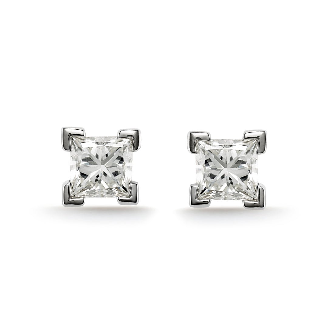 Princess Cut Diamond Stud Earrings - Dracakis Jewellers