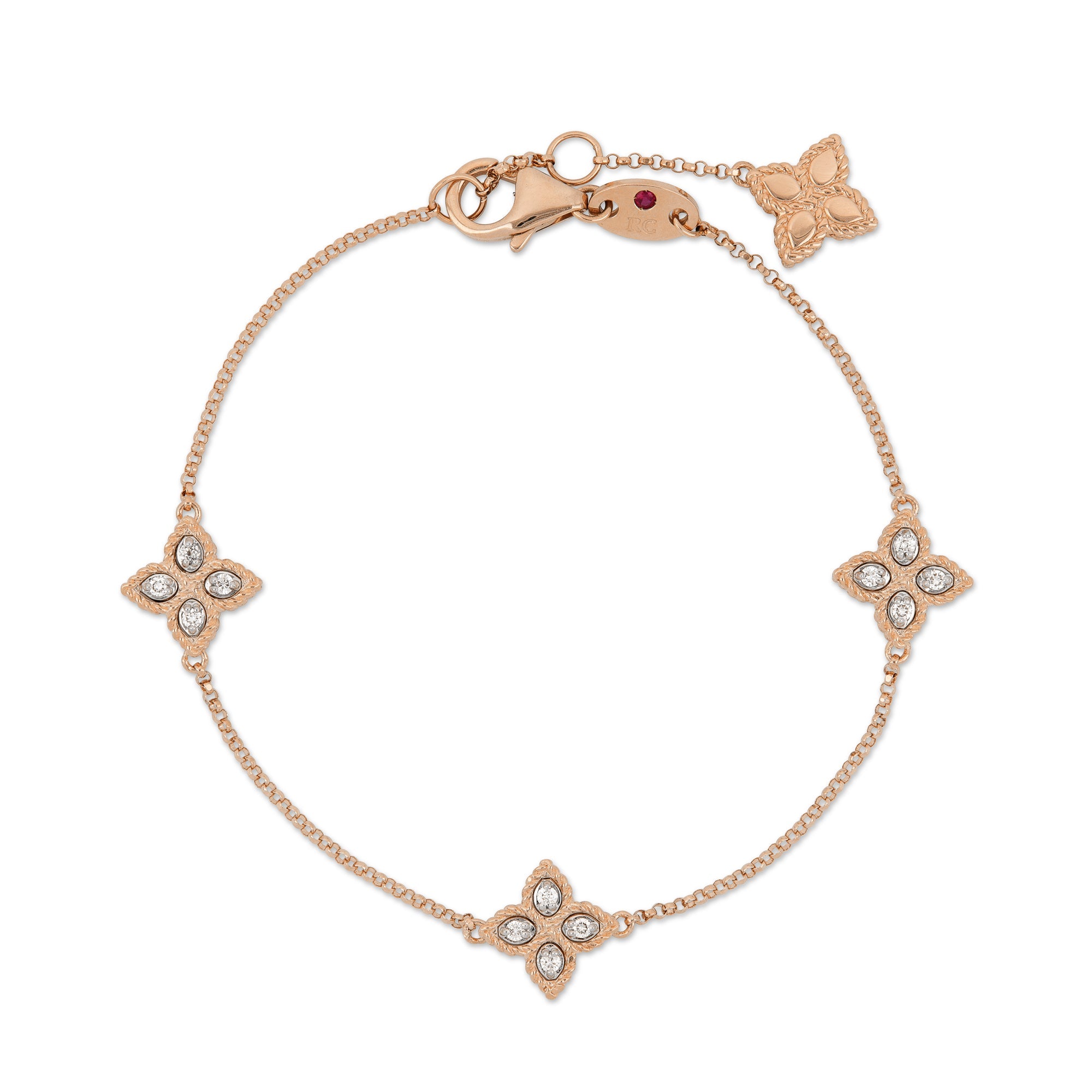 Roberto Coin Princess Flower Bracelet with Diamonds Dracakis