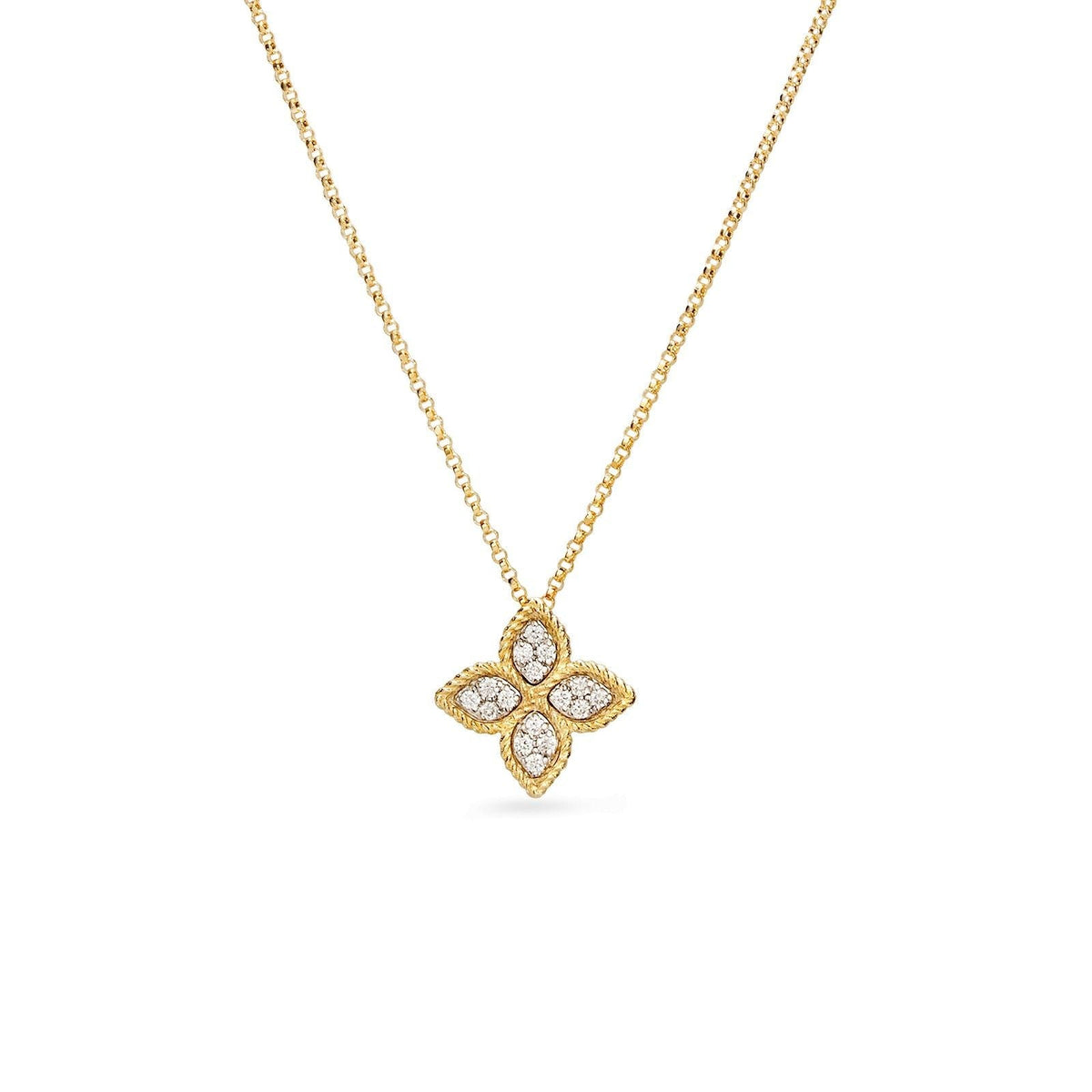 Princess Flower Diamond Necklace - Dracakis Jewellers