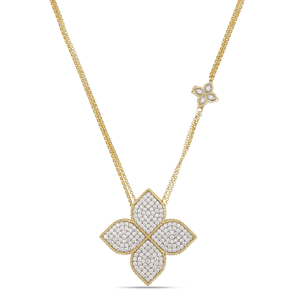 Princess Flower Pendant with Diamonds - Dracakis Jewellers