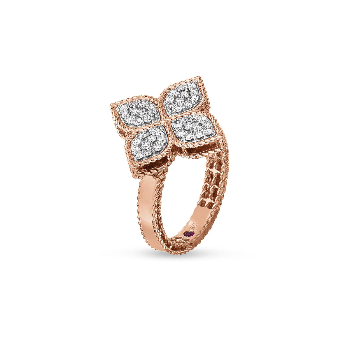 Princess Flower Ring with Diamonds - Dracakis Jewellers