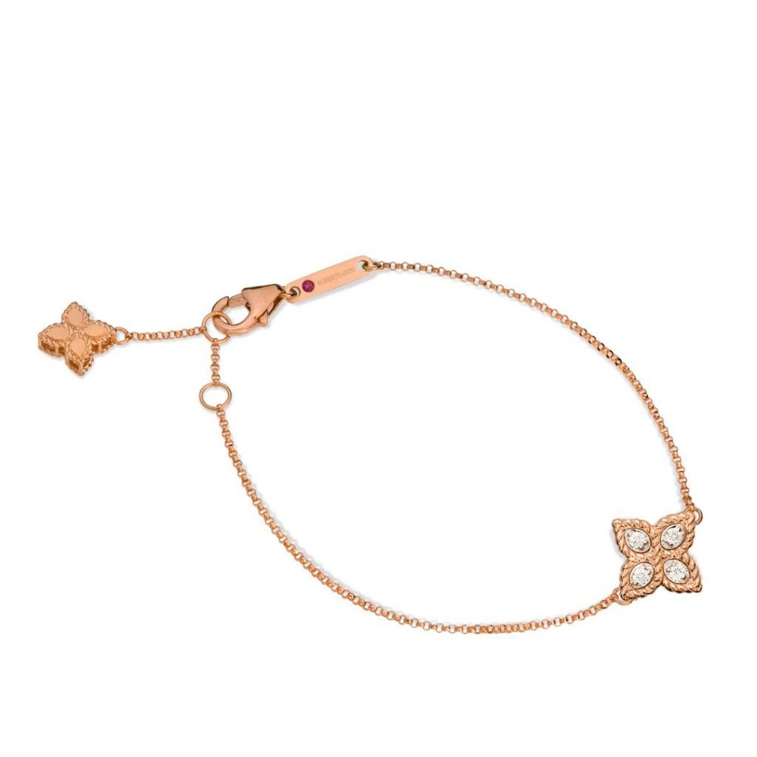 Princess Flower Rose Gold Bracelet - Dracakis Jewellers