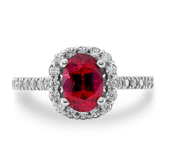 Red Spinel & Diamond Ring - Dracakis Jewellers
