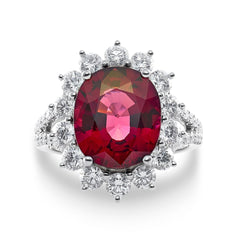 Rhodolite Garnet & Diamond Ring - Dracakis Jewellers