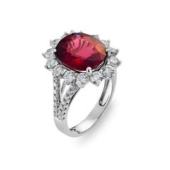 Rhodolite Garnet & Diamond Ring - Dracakis Jewellers