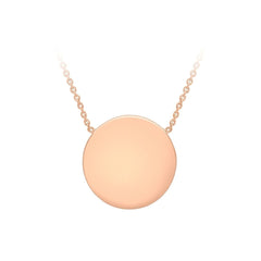 Rose Gold Disc Necklace - Dracakis Jewellers