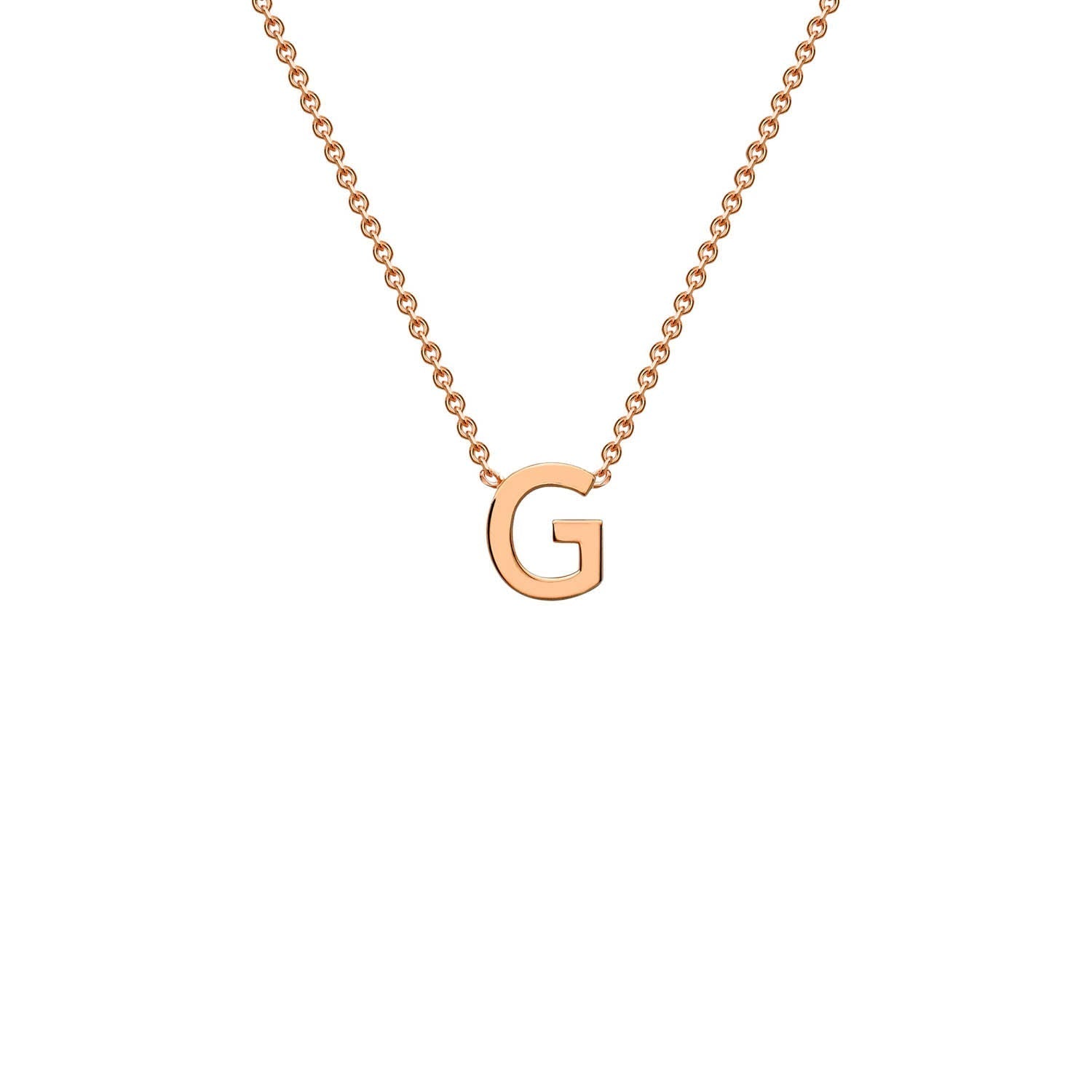 Petite Letter Necklace in Rose Gold - Dracakis Jewellers