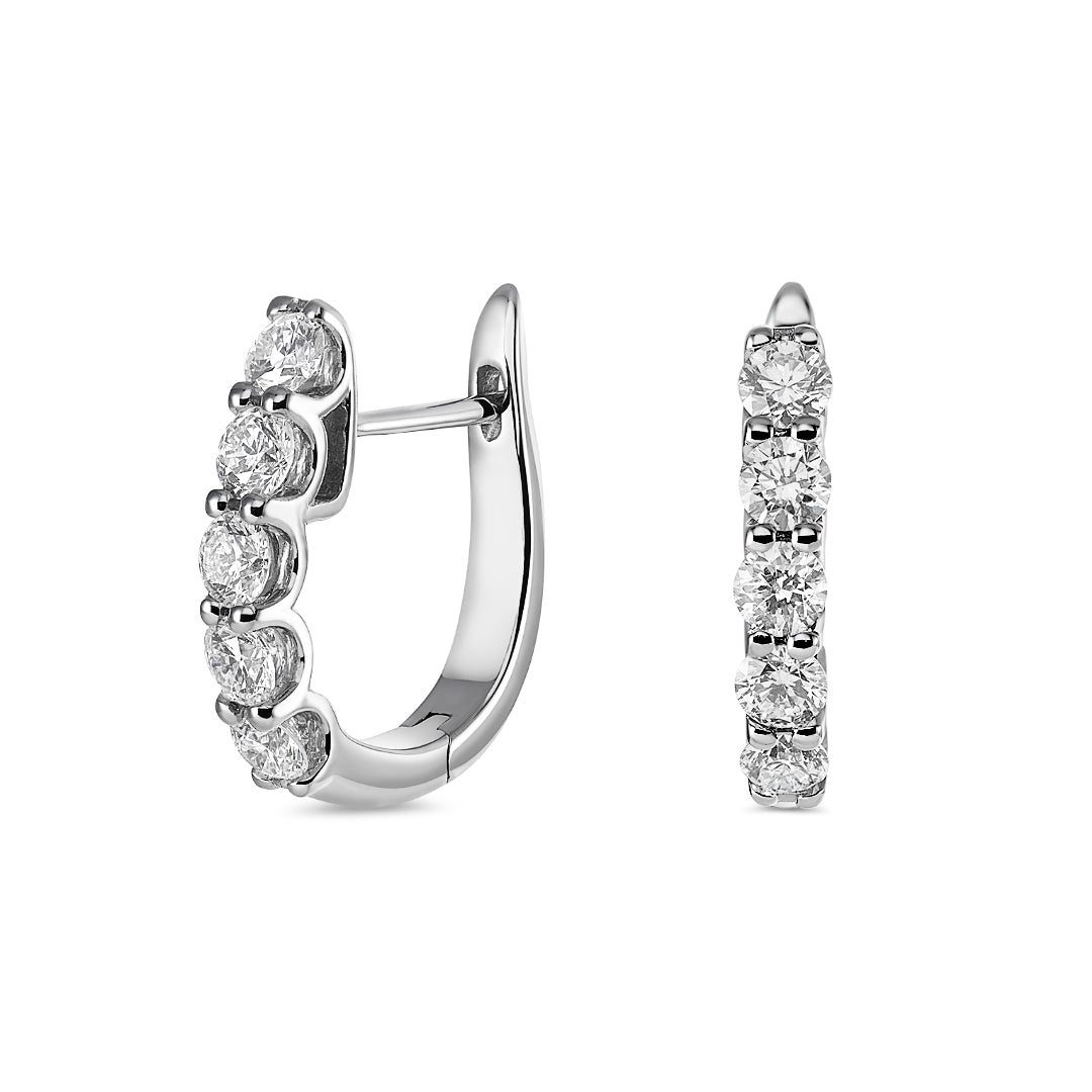 Brilliant Cut Diamond Earrings (0.82ct) - Dracakis Jewellers