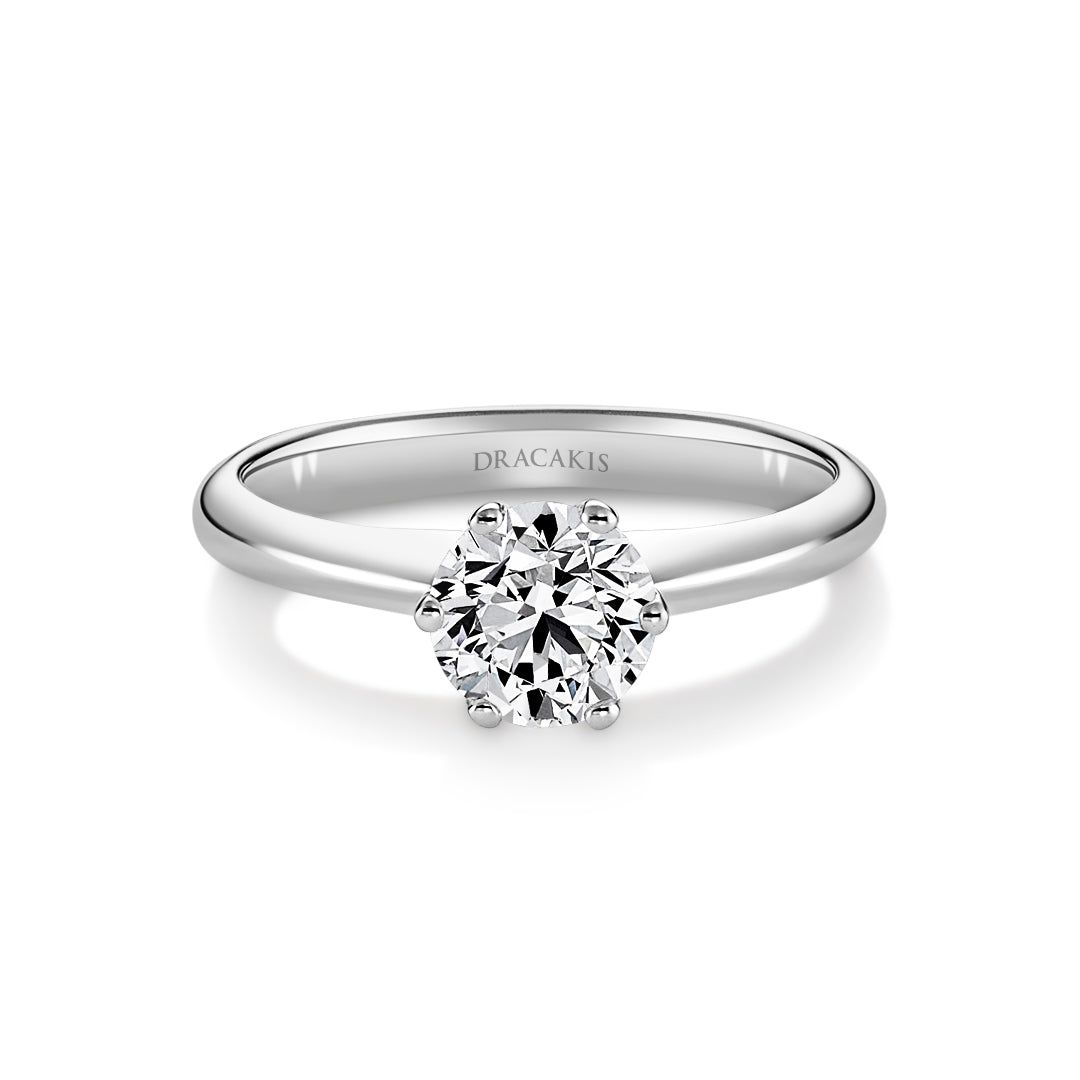 Brilliant Cut Diamond Solitaire Engagement Ring - Dracakis Jewellers