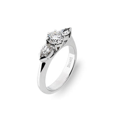 Brilliant & Pear Shaped Diamond Engagement Ring - Dracakis Jewellers