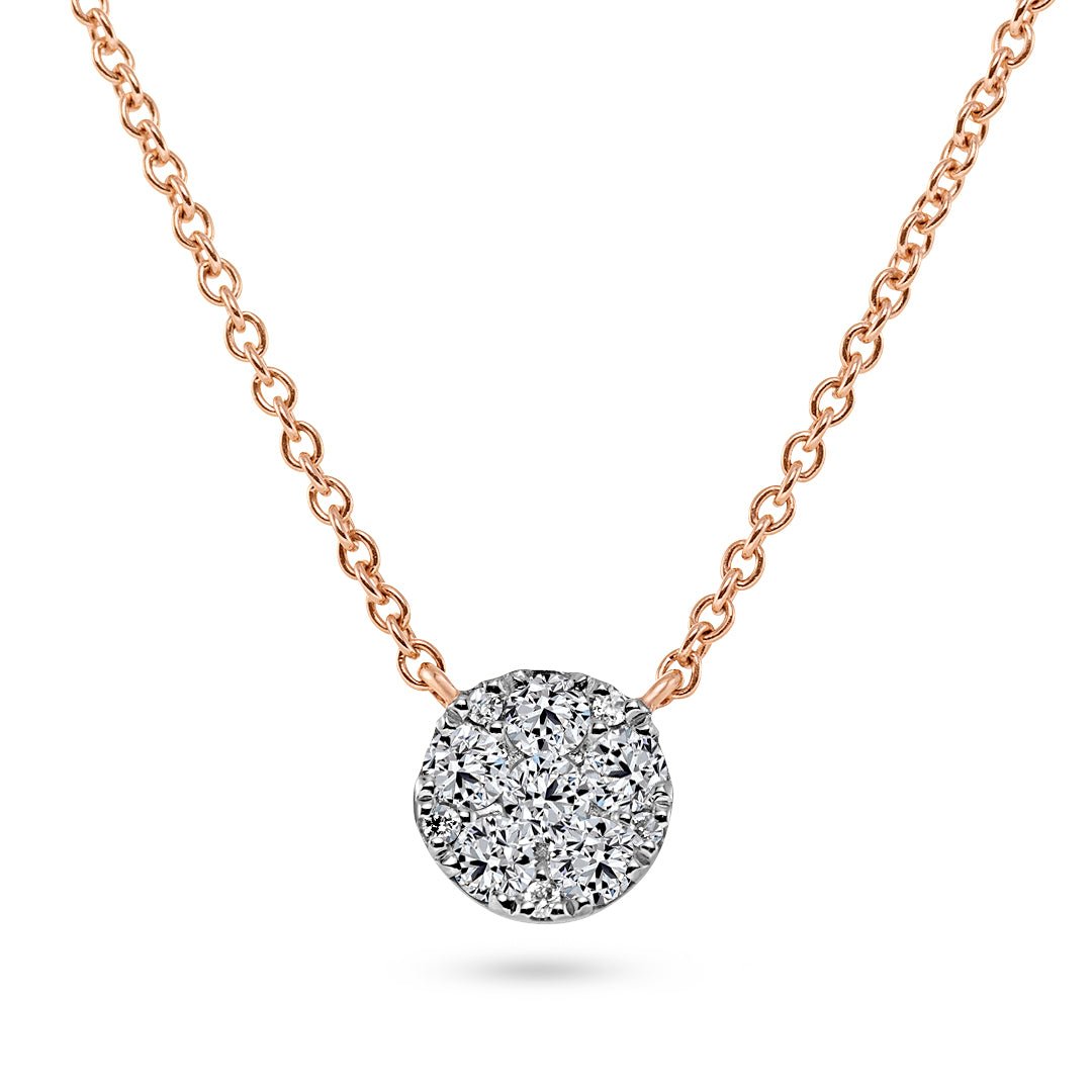 Round Pave Diamond Pendant - Dracakis Jewellers