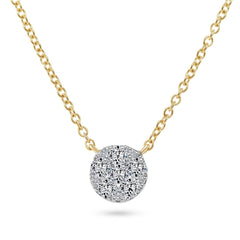 Round Pave Diamond Pendant - Dracakis Jewellers