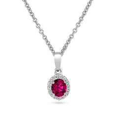 Ruby & Diamond Pendant - Dracakis Jewellers