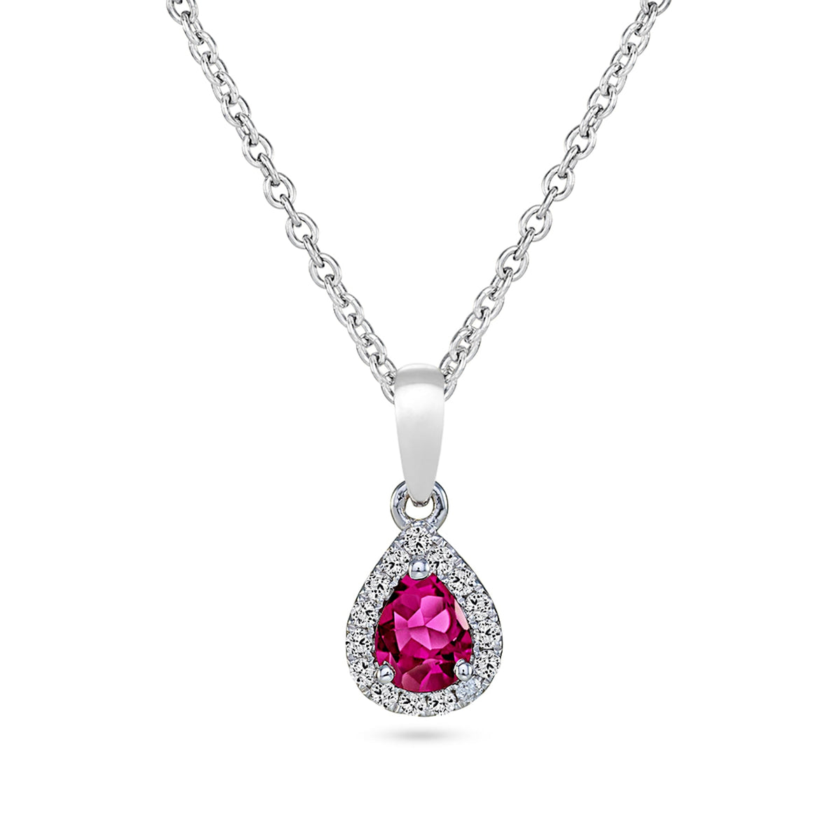 Ruby & Diamond Pendant - Dracakis Jewellers