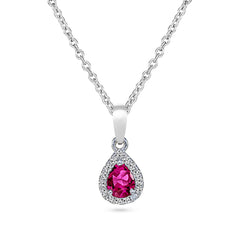 Ruby & Diamond Pendant - Dracakis Jewellers